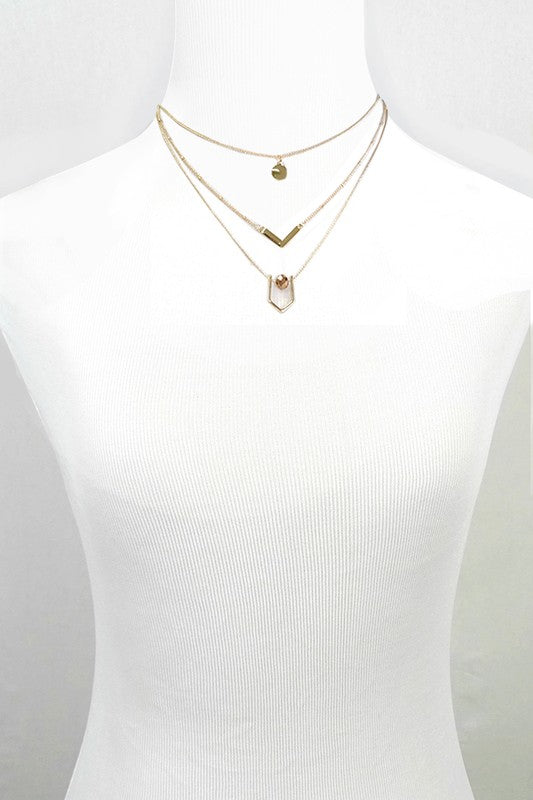 Gold Stacked Necklace