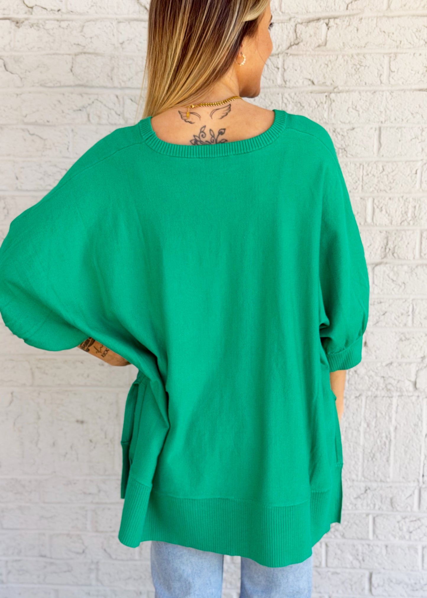 Kelly Green Relaxed Fit Top