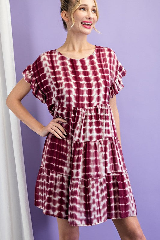 Tie Dye Tiered Dress