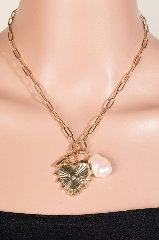 Single Stud Charm Necklace