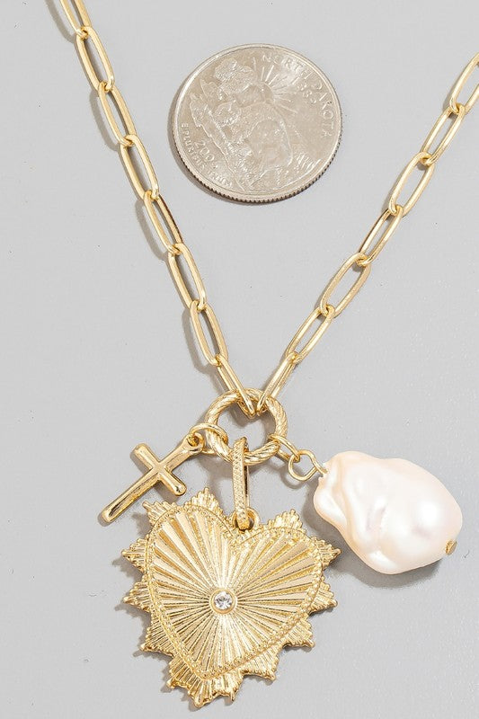 Single Stud Charm Necklace