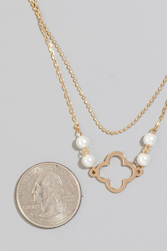 Pearl and Clover Necklace