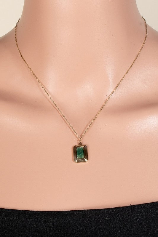 Stone Pendant Necklace