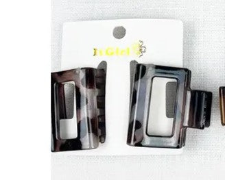 Tortoise Shell Pattern Leopard Jaw Clips