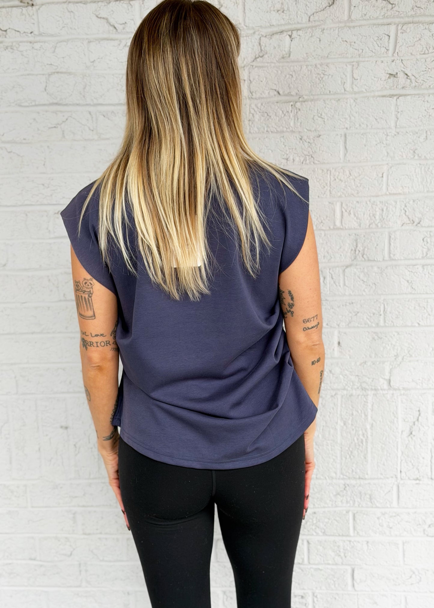 Navy Muscle Tee