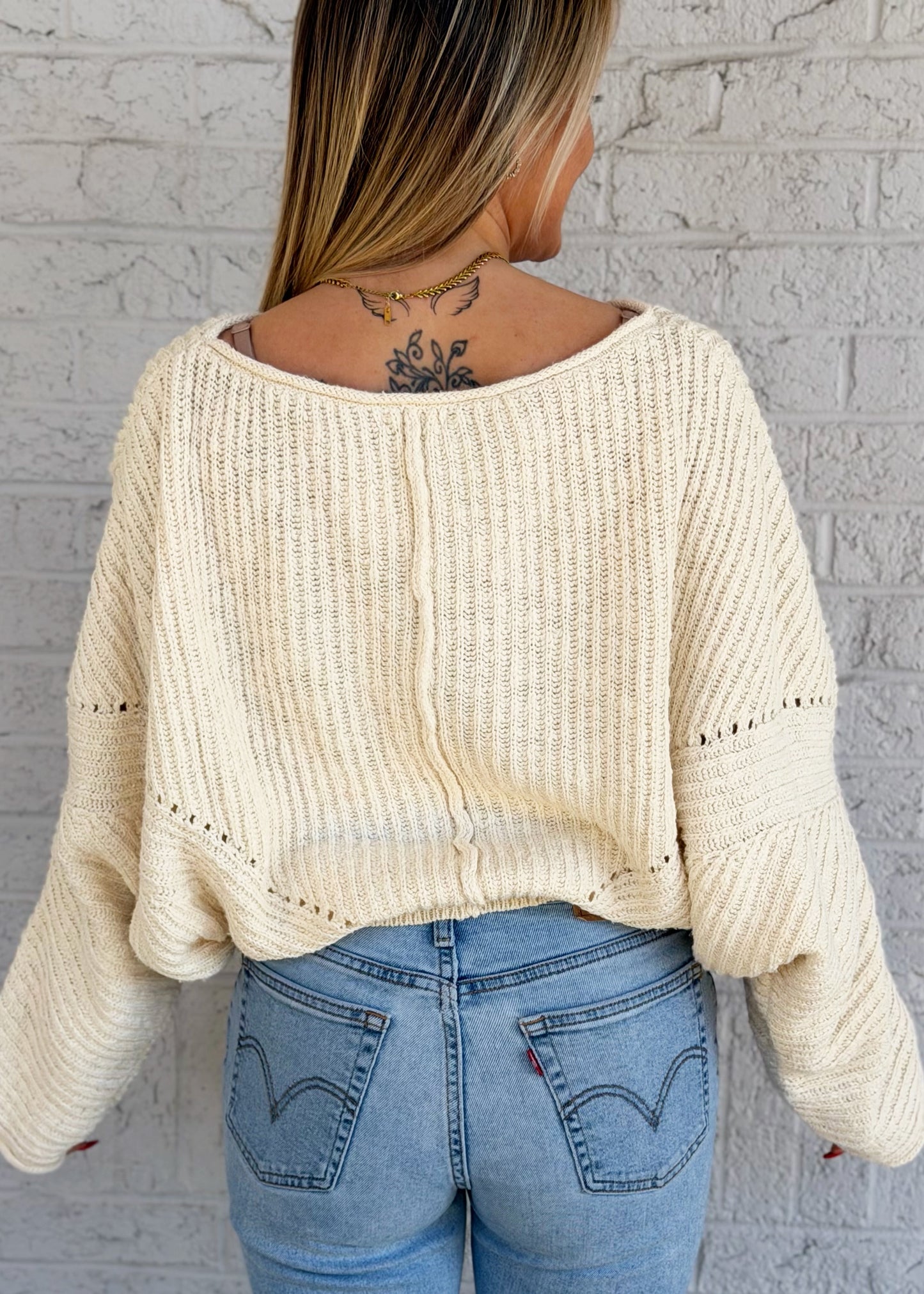 Boat Neck Knitted Sweater