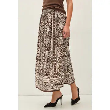 Draping Pleats Maxi Skirt
