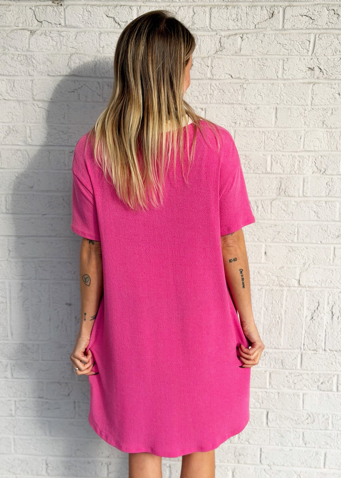 Pink Terri Cloth Dress