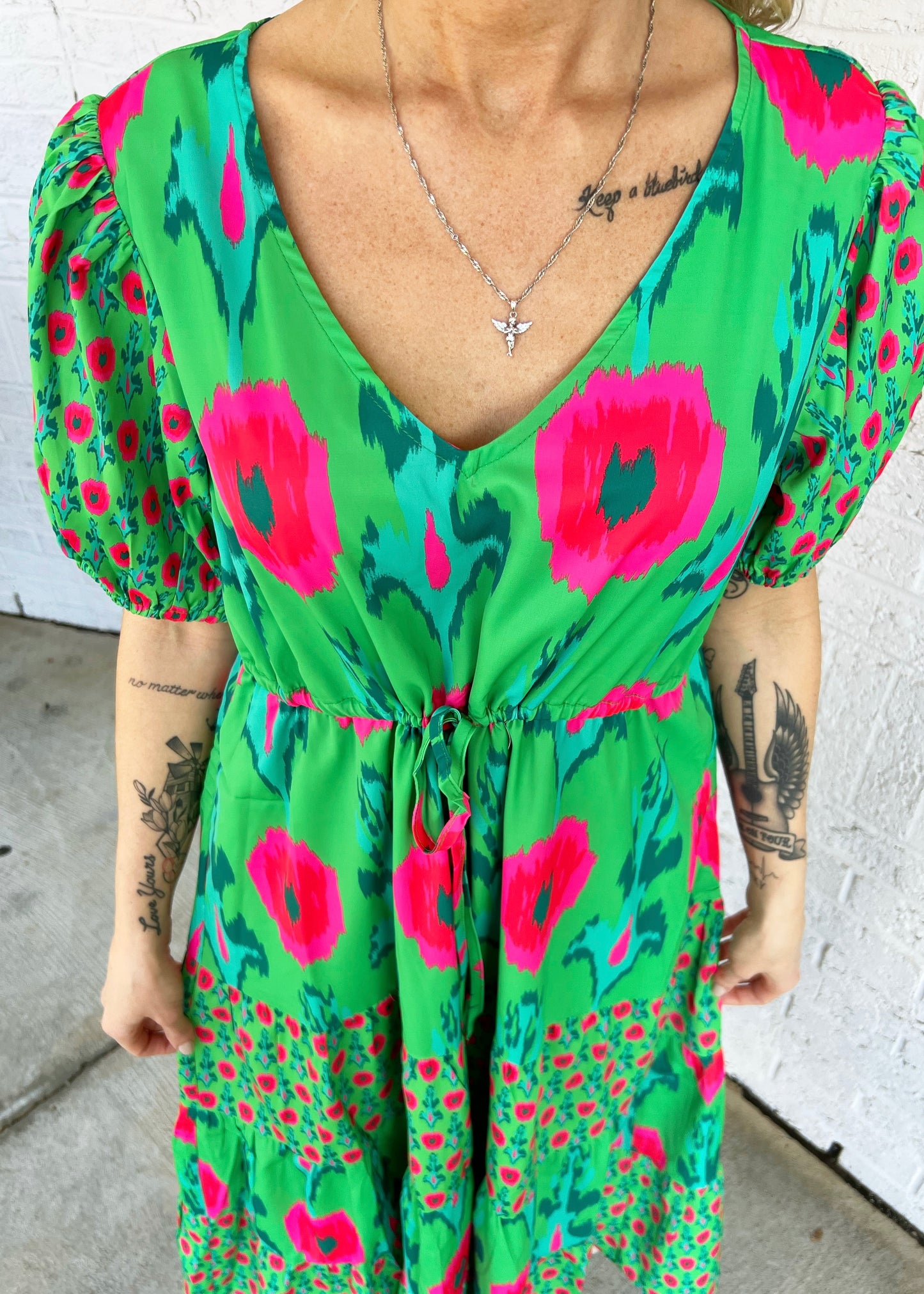 Drawstring Midi Dress