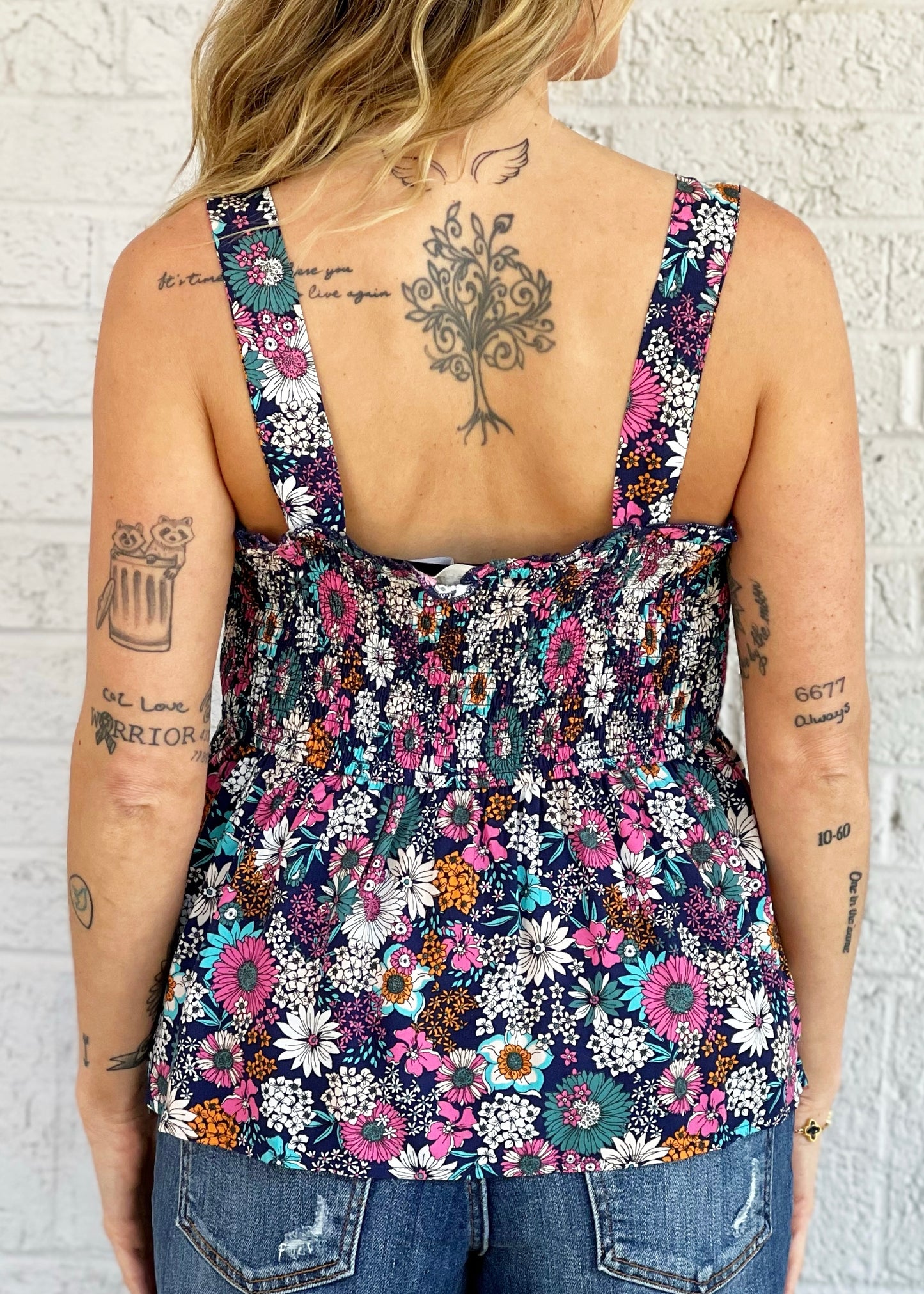 Floral Tie Blouse