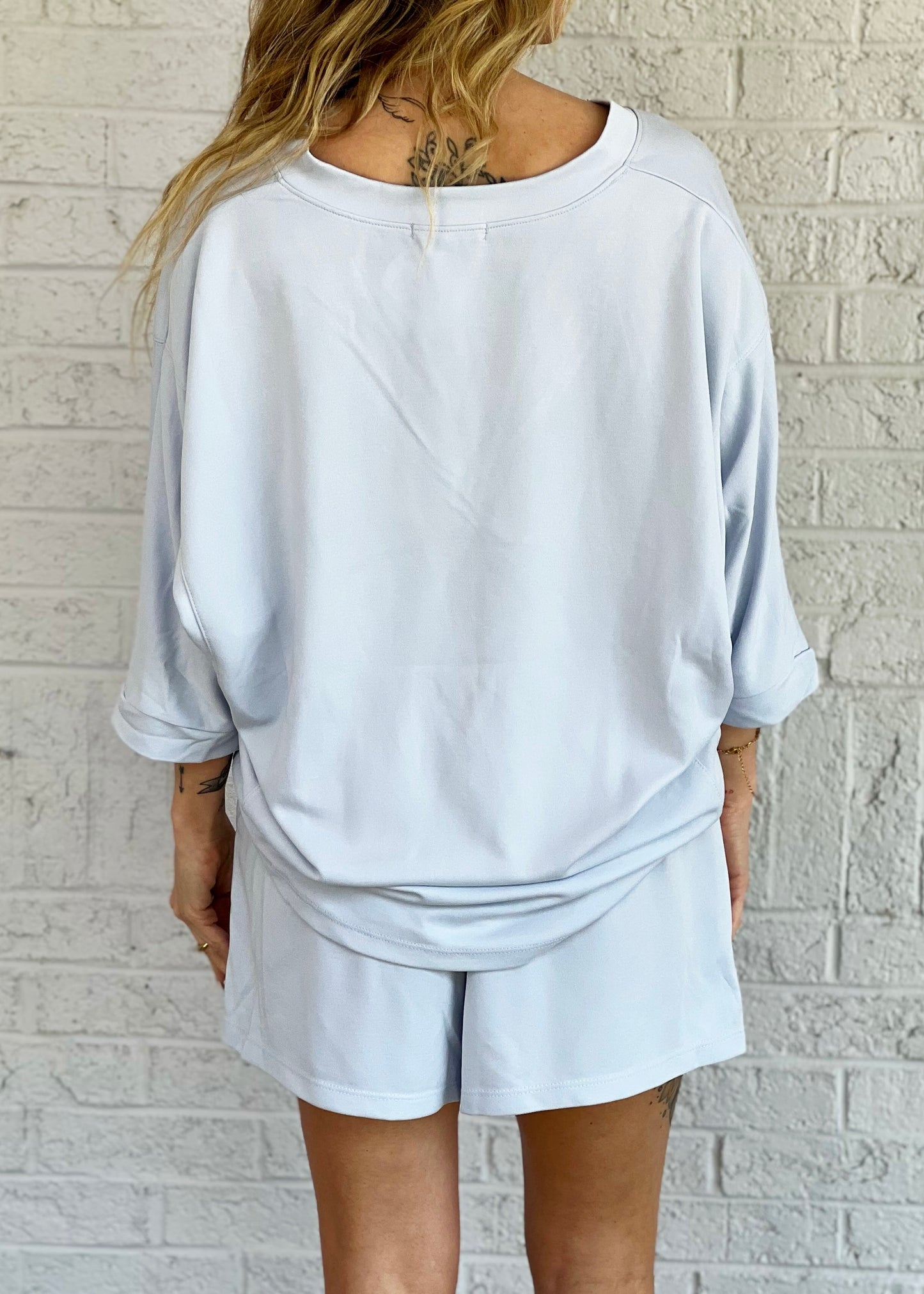 Sky Drawstring Shorts