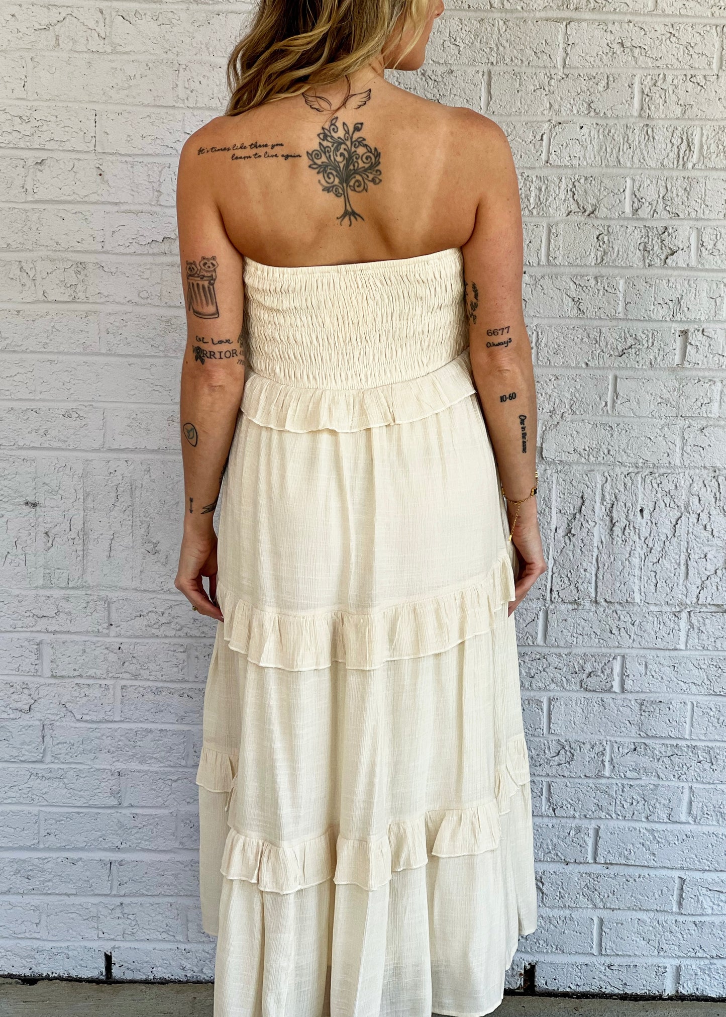 Tiered Strapless Dress