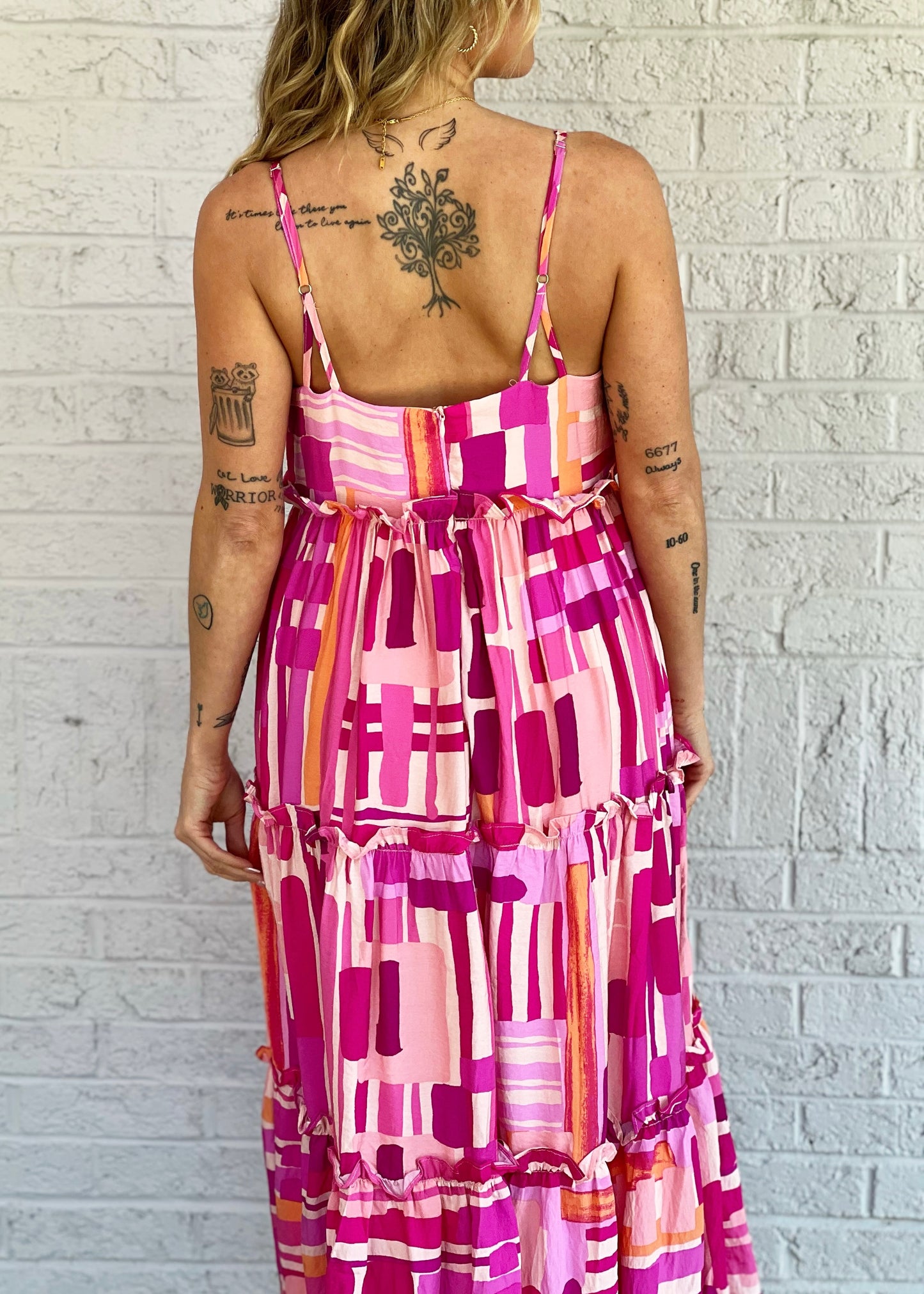 Pink Patterned Maxi