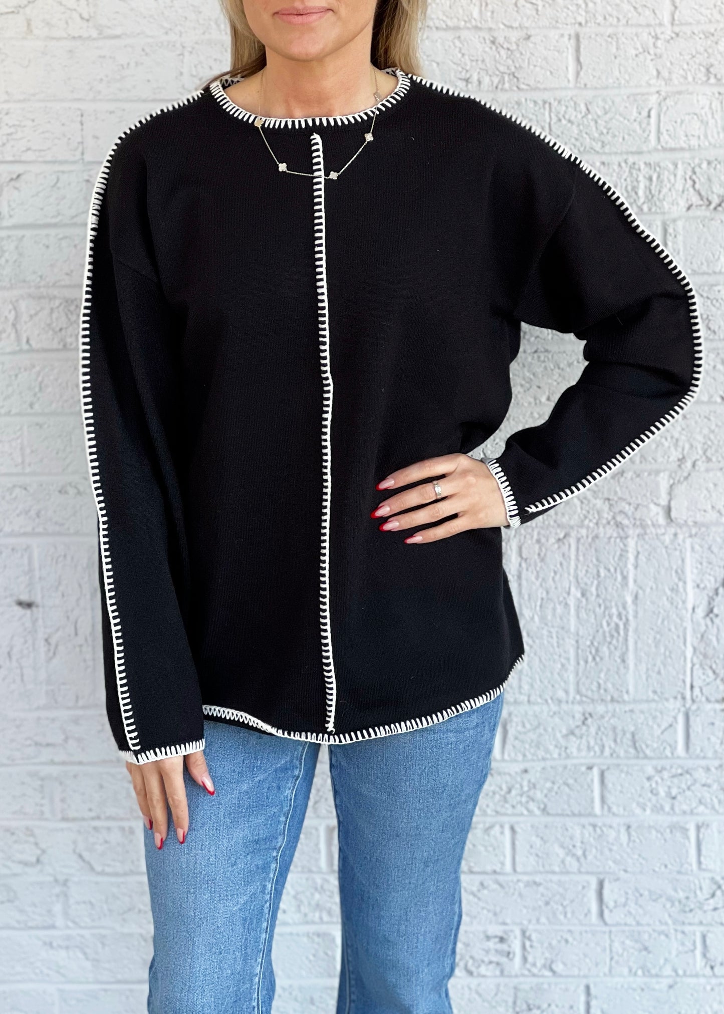 Black and White Sweater