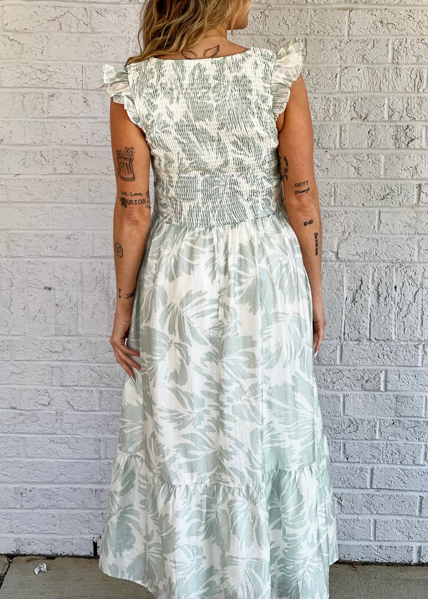 Mint Patterned Maxi