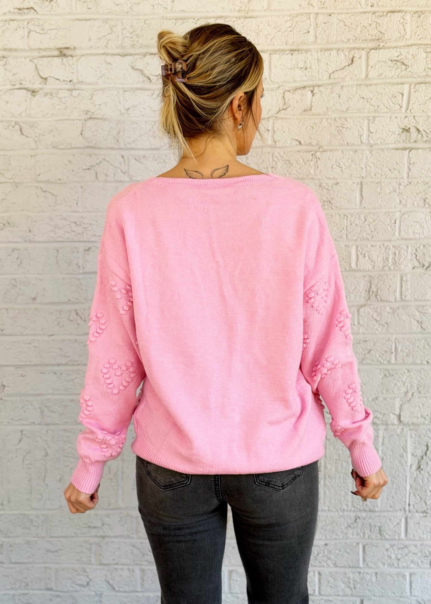 Heart PomPom Sweater