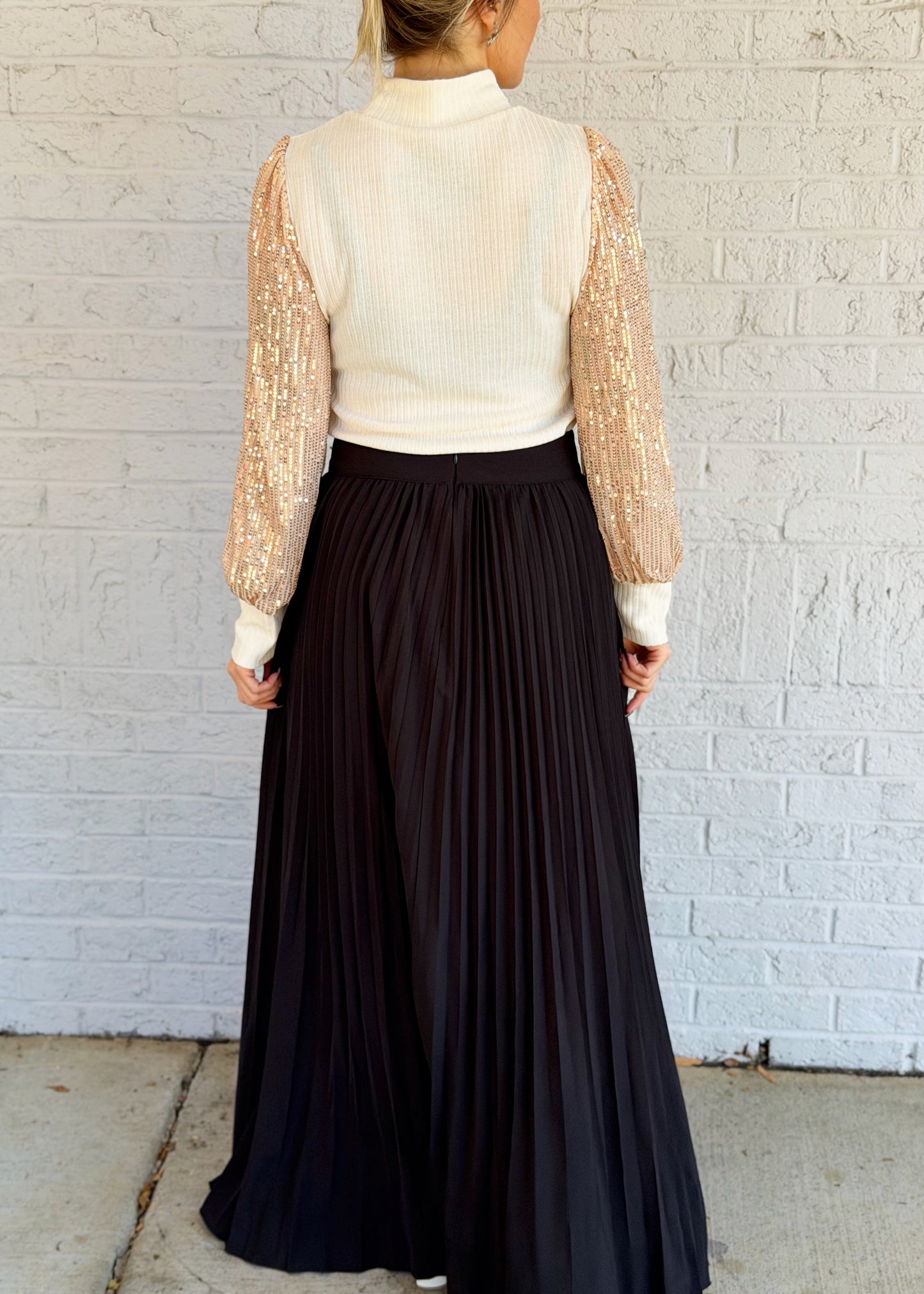 Bonnie Black Pleated Skirt