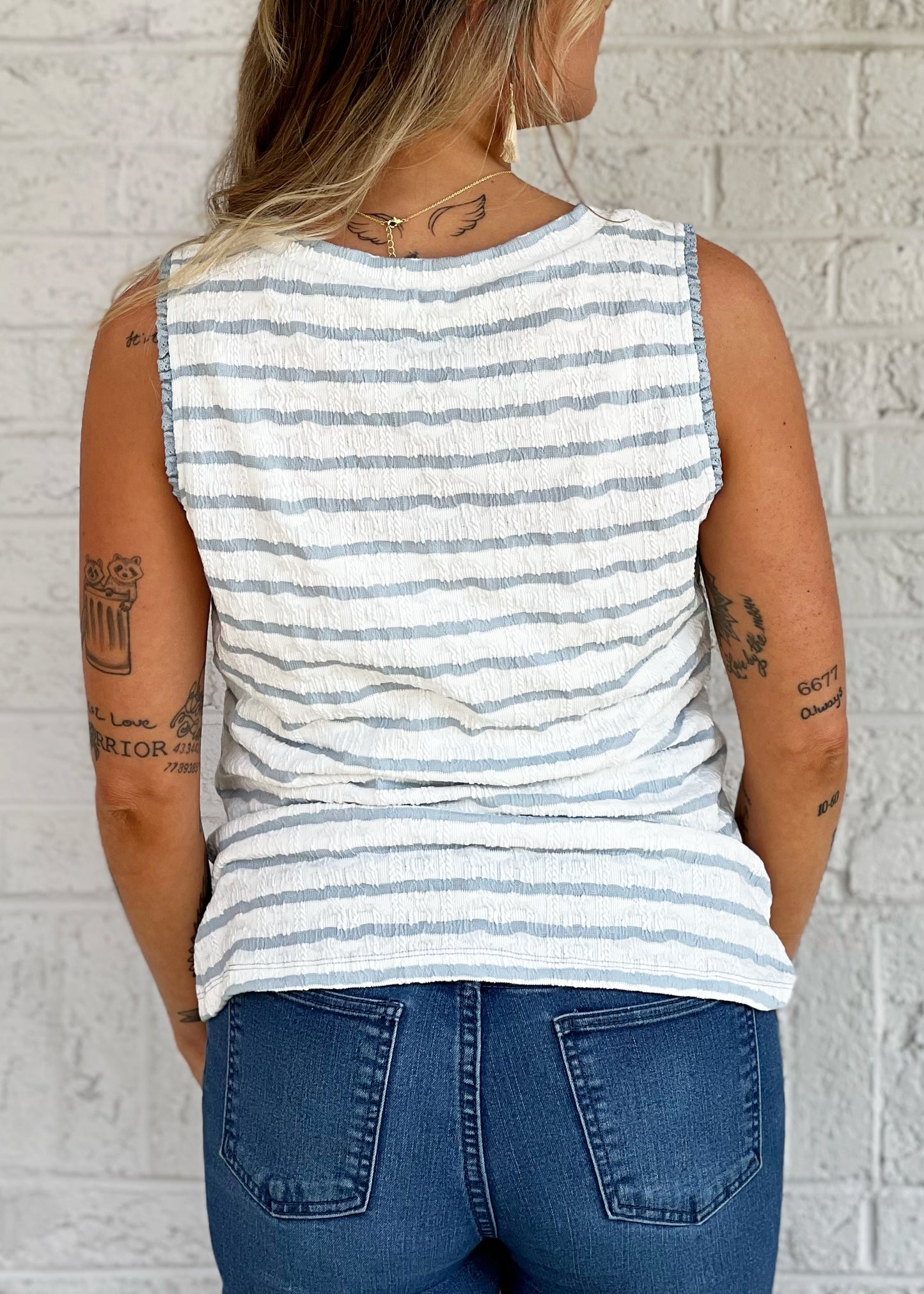 Ruffle Knit Tank Top