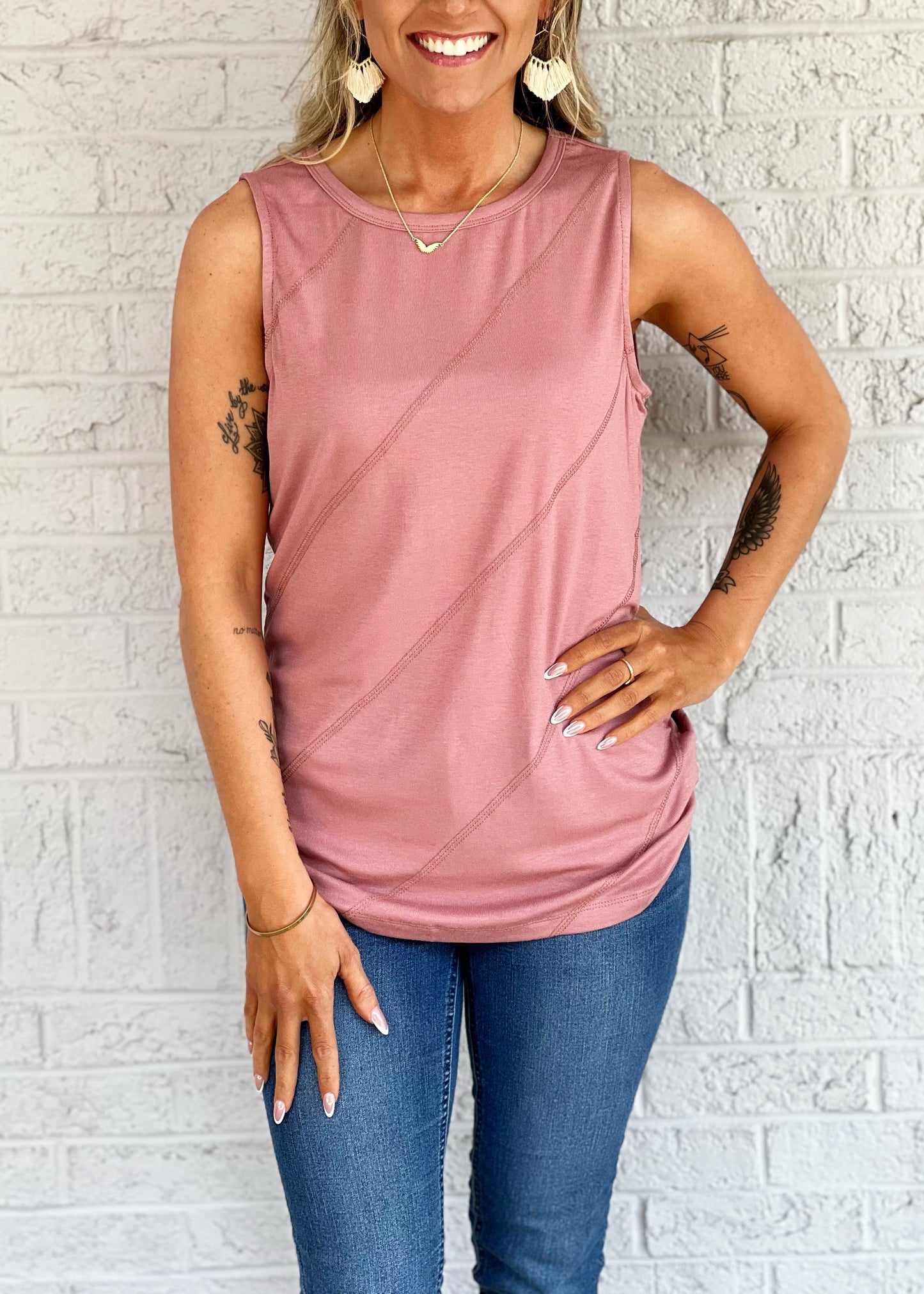 Diagonal Knit Top
