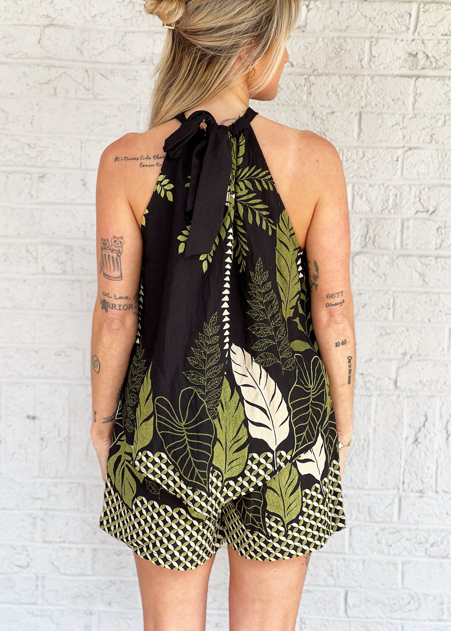 Palm Tree Scarf Tank