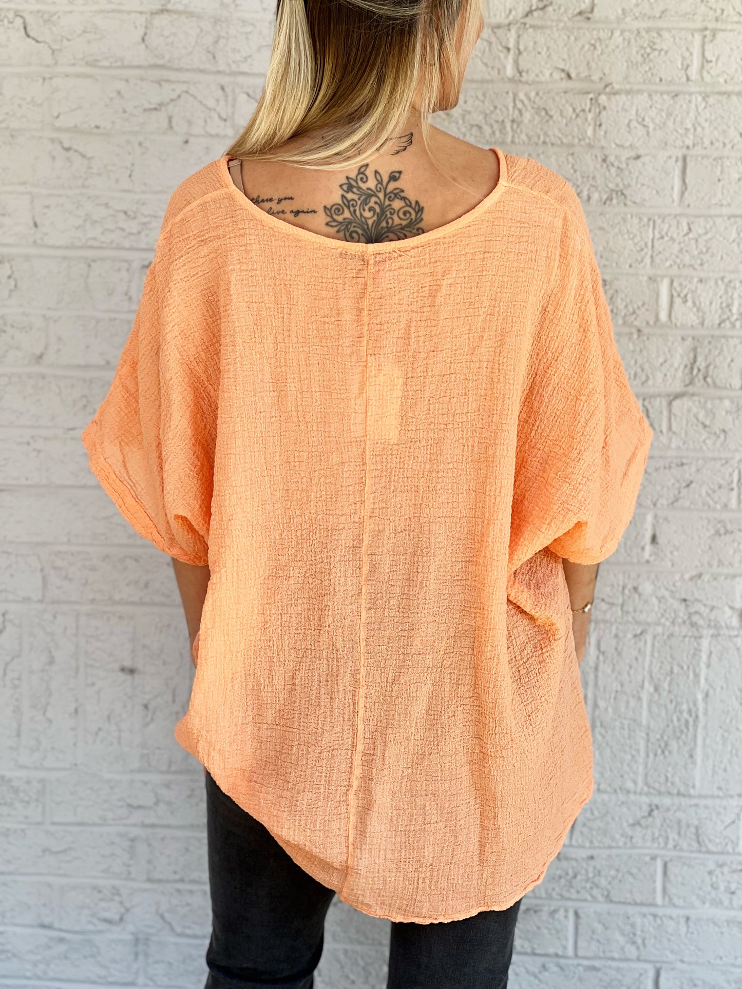 Gauze Tie Top