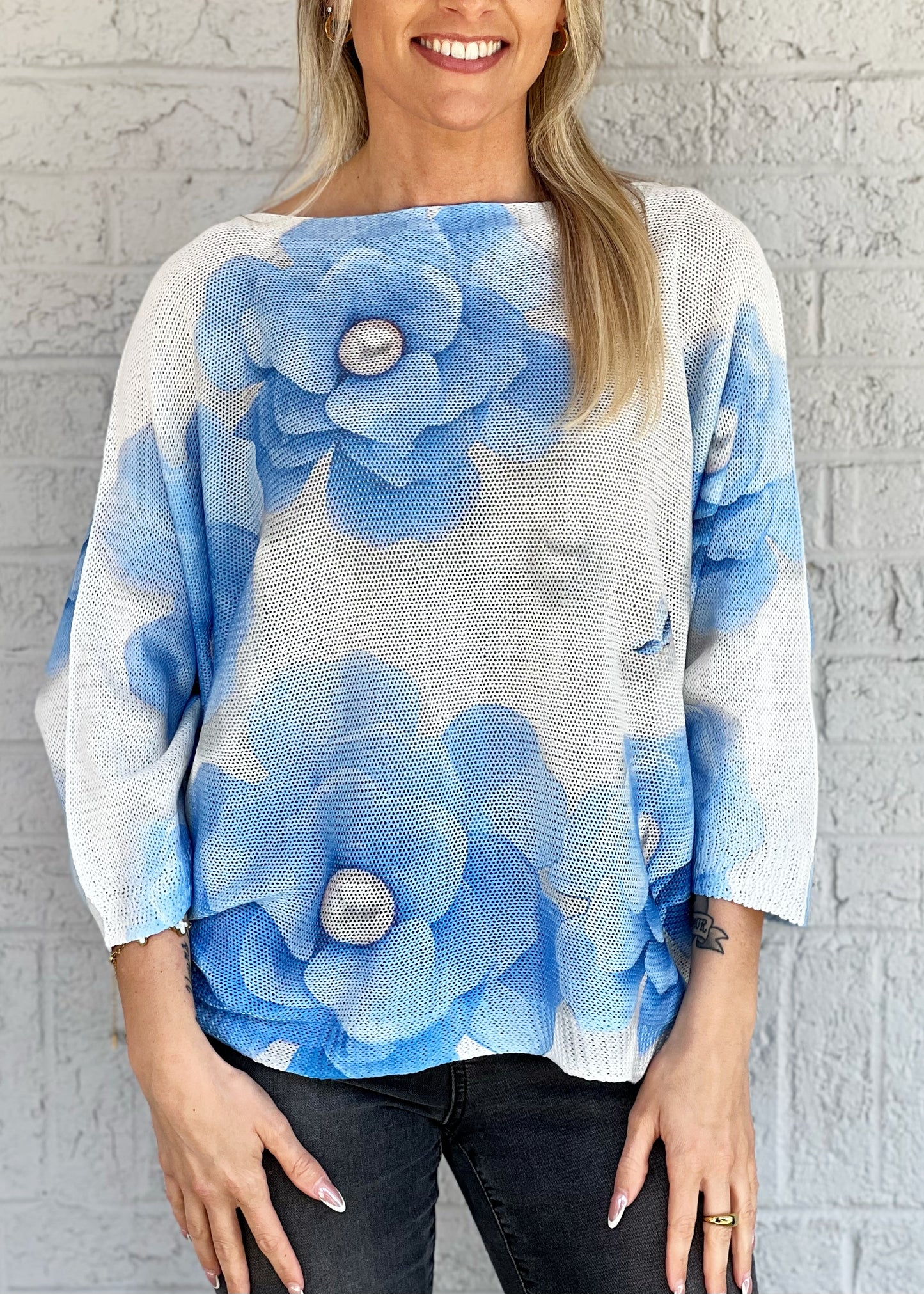 Pearl Floral Sweater