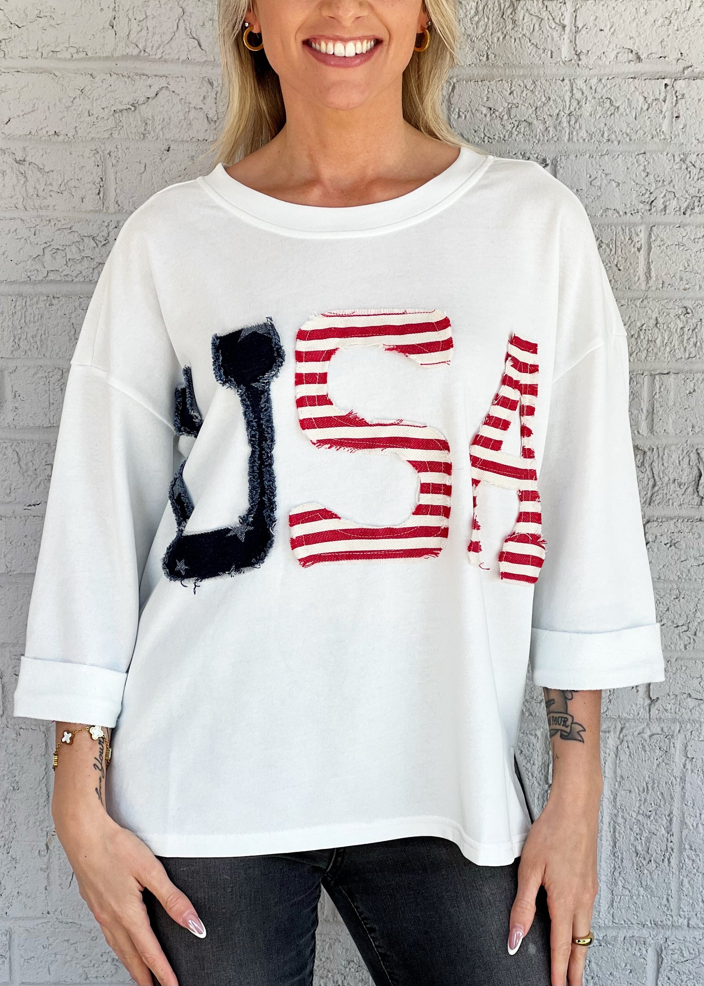 White USA Top