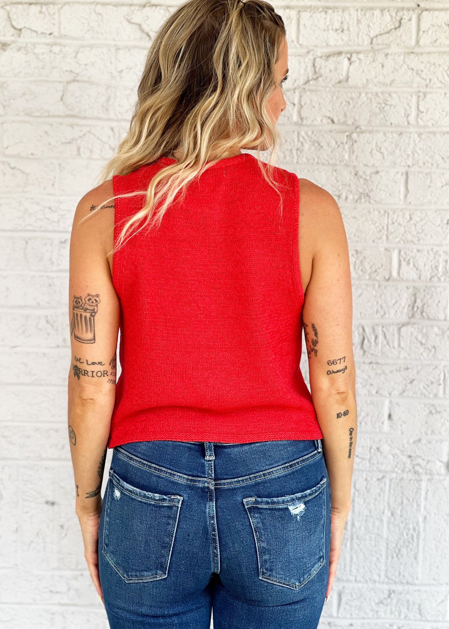 Red Sweater Vest