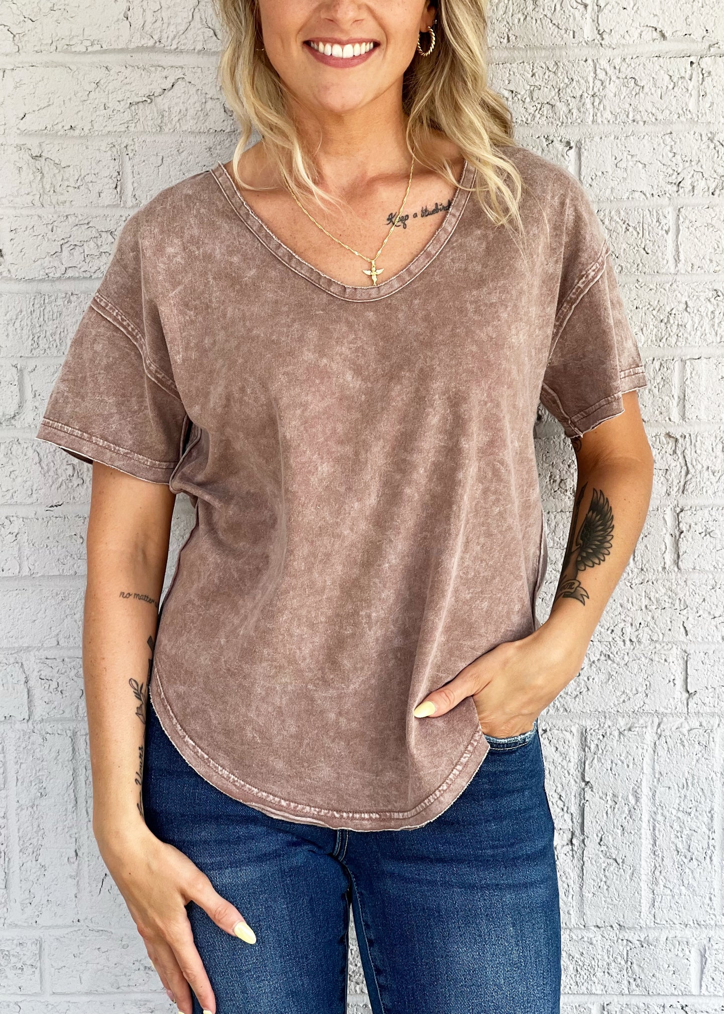 Cocoa V-neck