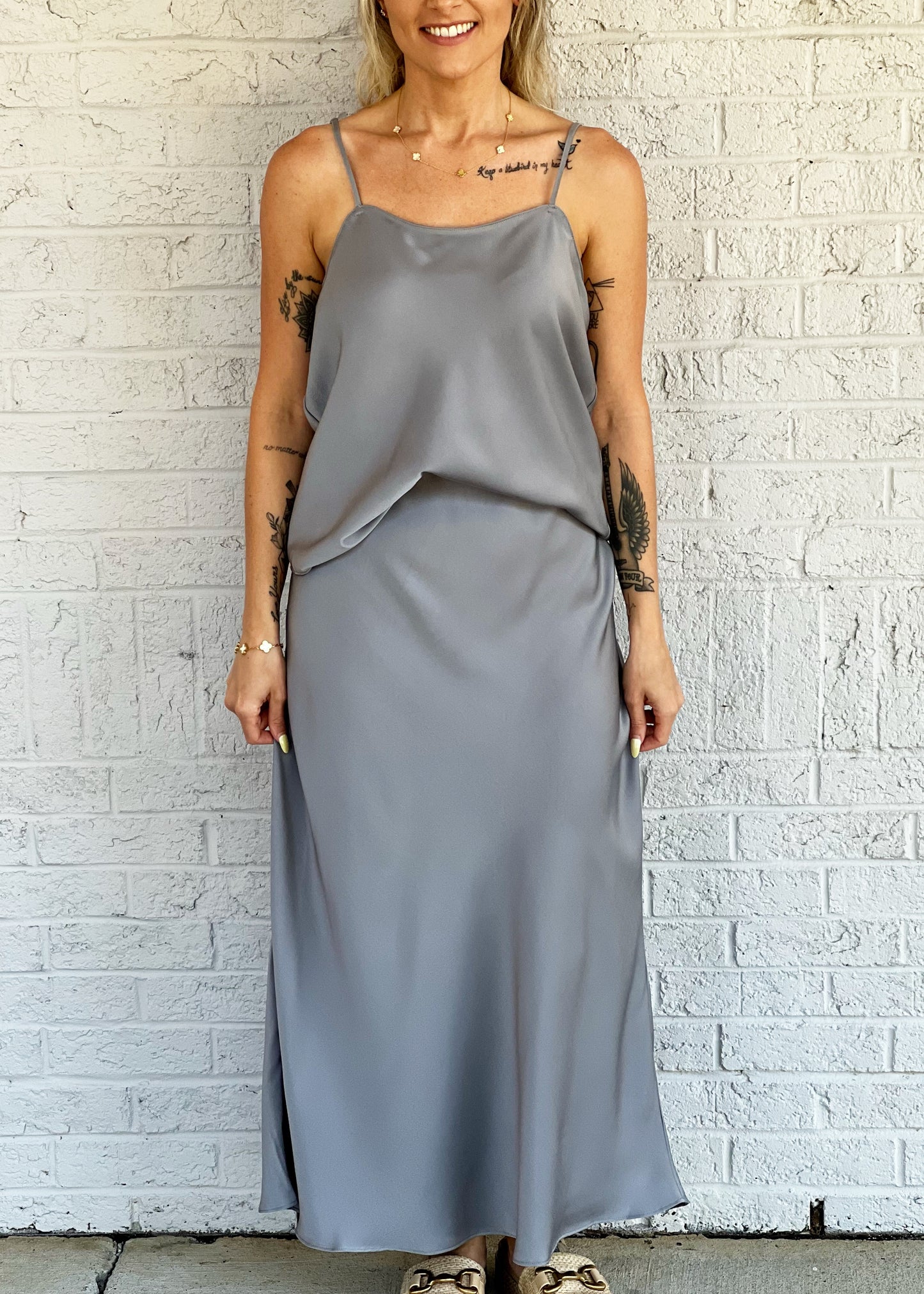 Cloudy Satin Skirt