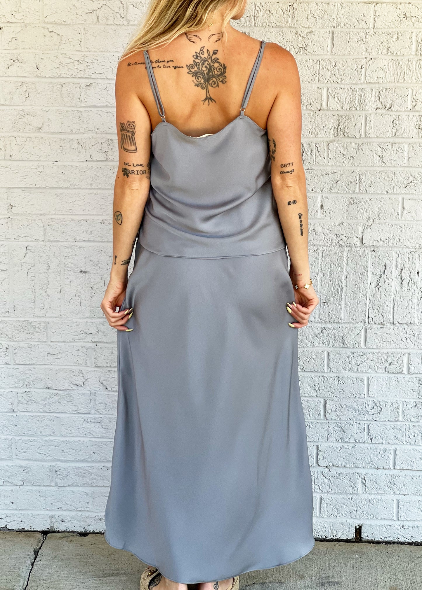 Cloudy Satin Skirt