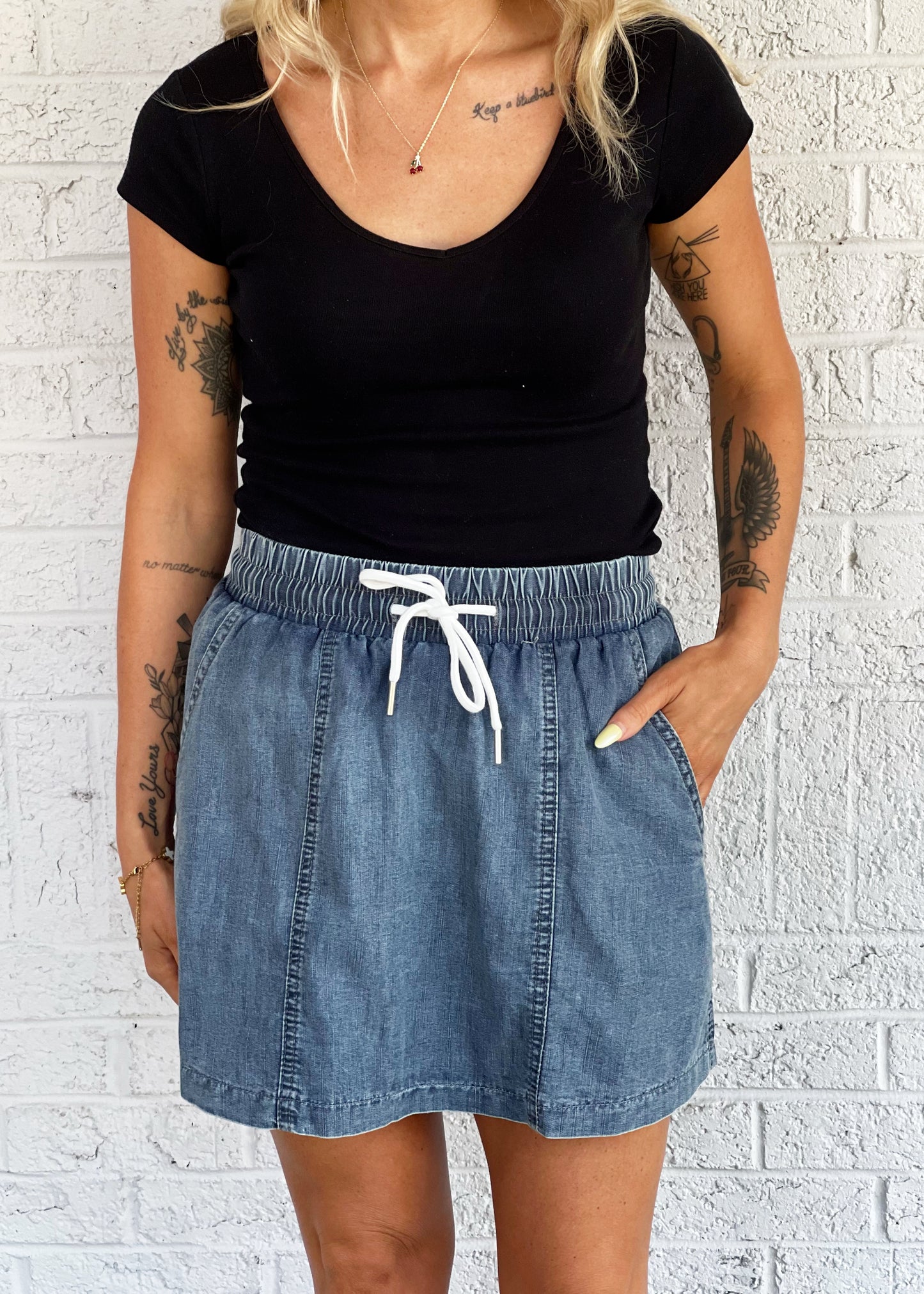 Denim Skort