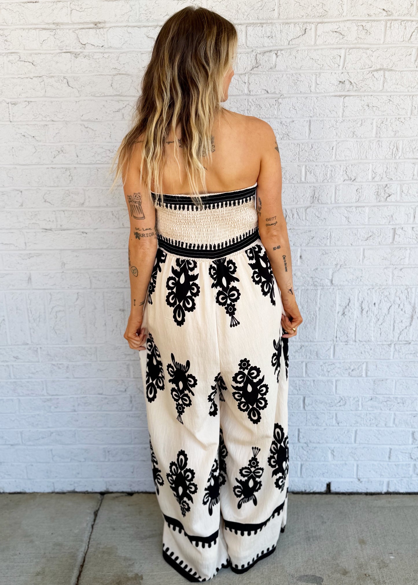 Tube Top Palazzo Romper