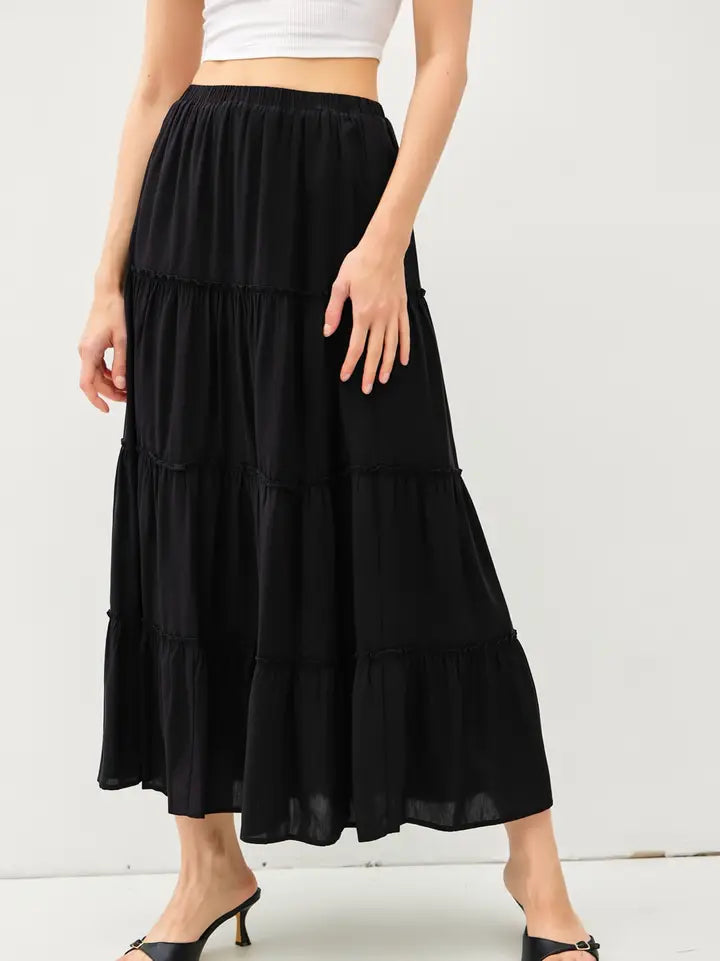 Tiered Maxi Skirt