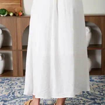 Front Button Midi Skirt