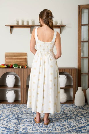 Seashell Print Midi Dress