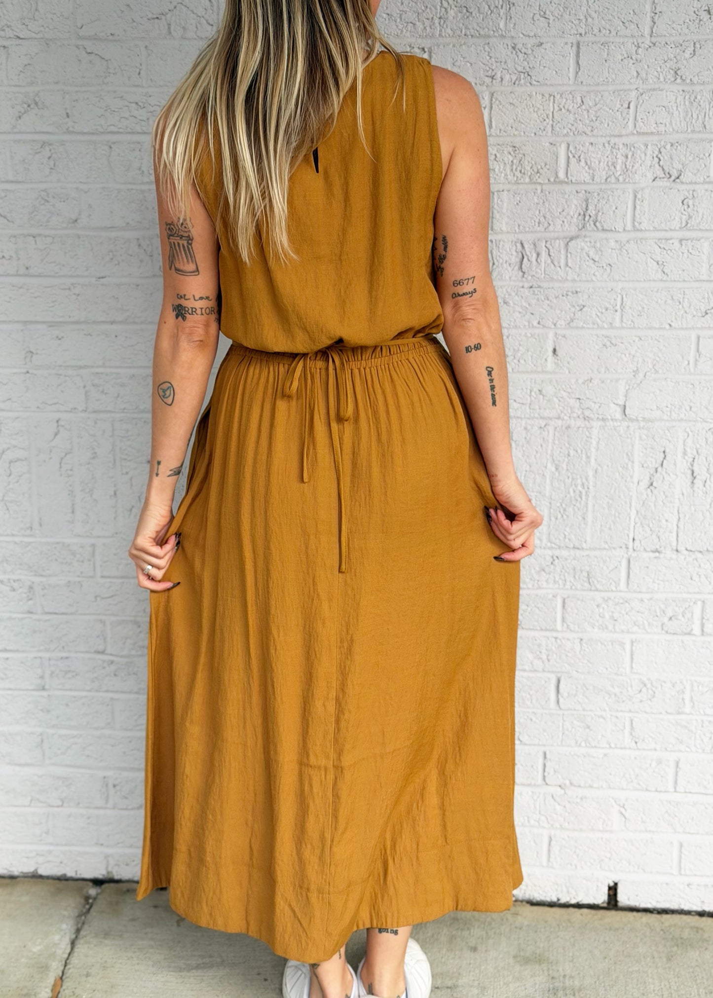 Mustard Midi Dress