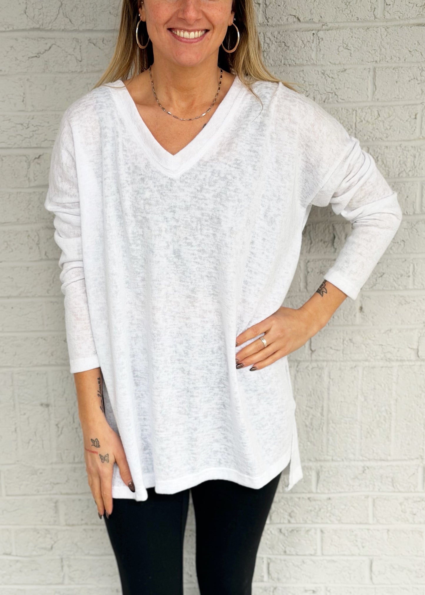 White Light Weight Sweater