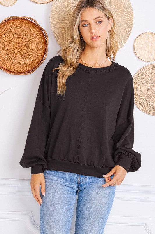 Black Open Back Sweater