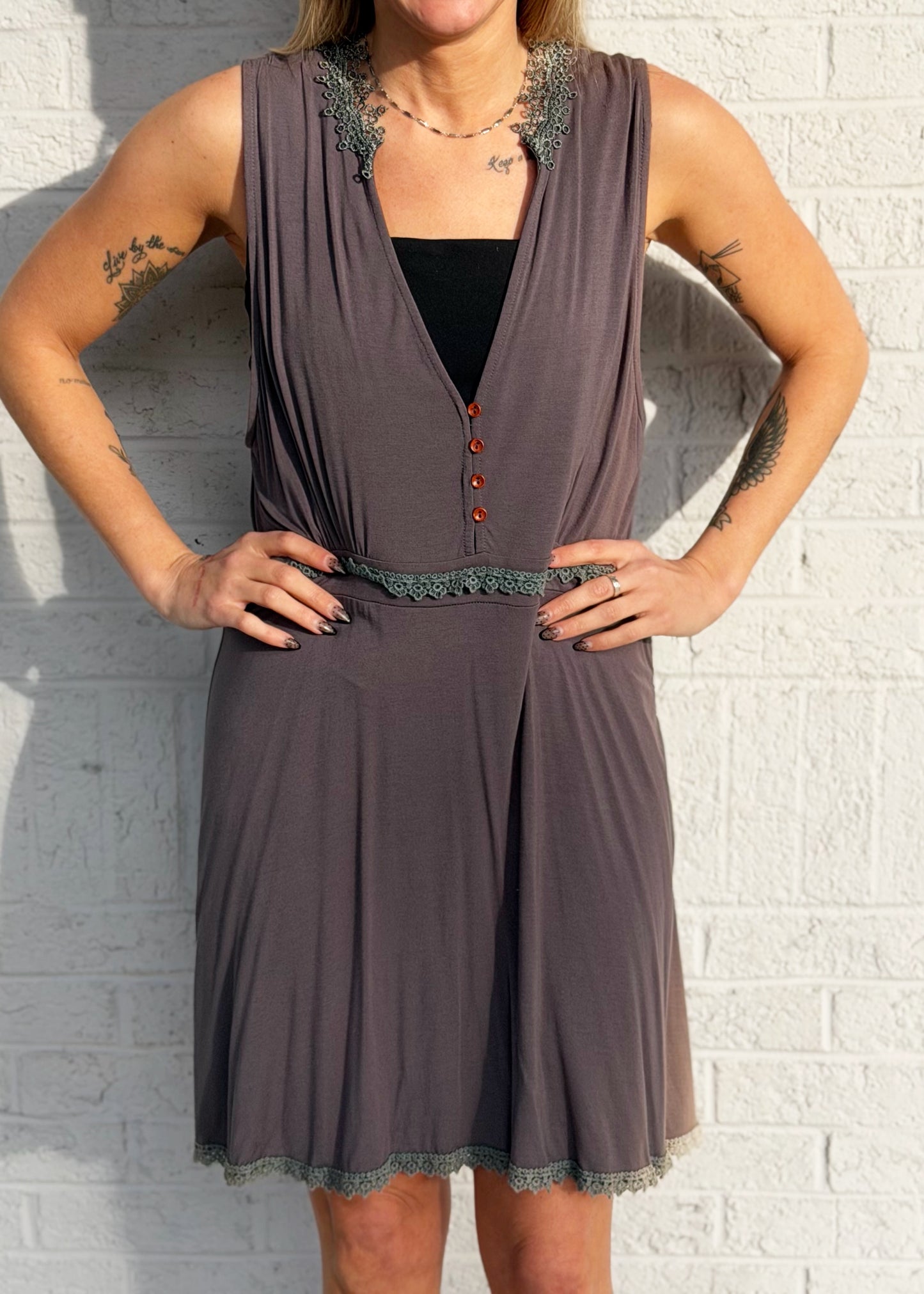 Button Up Vneck Cami