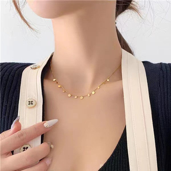 18K Gold Non-Tarnish Stainless Steel Necklace