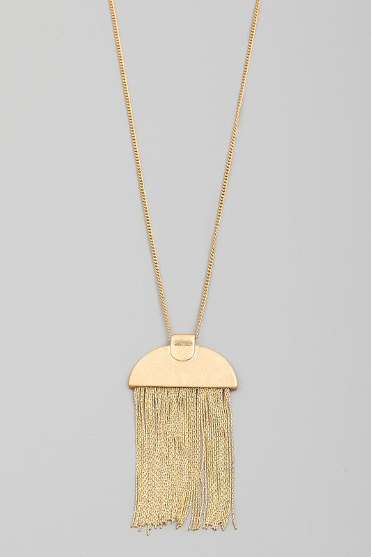 Fringe Pendant Necklace