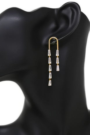 Glass Arched Earrings