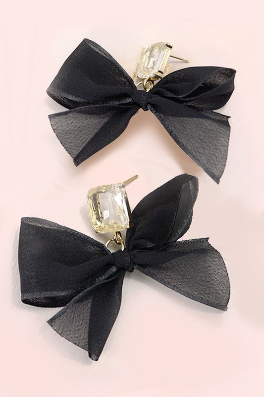 Ribbon Bow Drop Earring