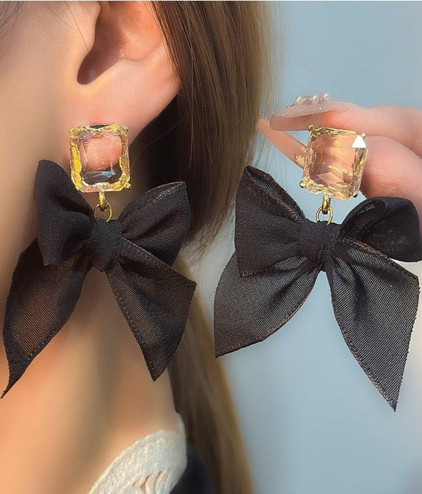 Ribbon Bow Drop Earring