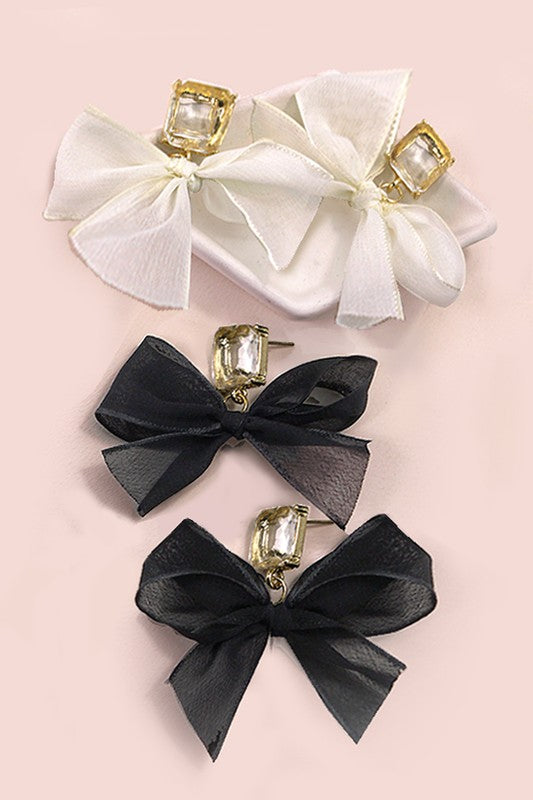 Ribbon Bow Drop Earring