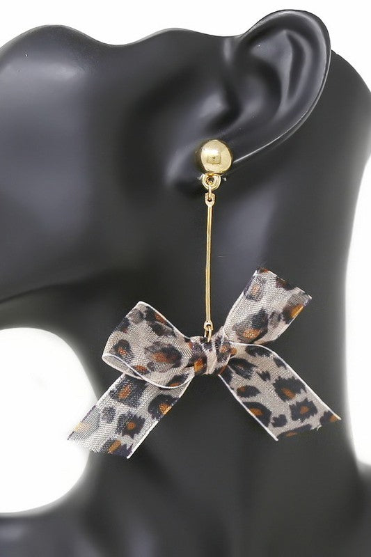 Leopard Bow Earring