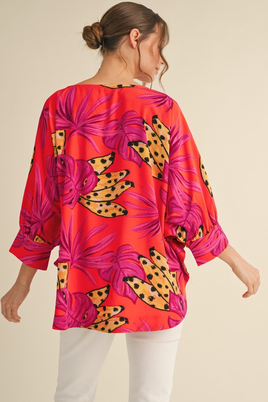 Tropical Print Top