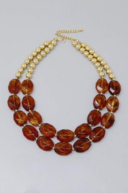 Amber Layered Necklace