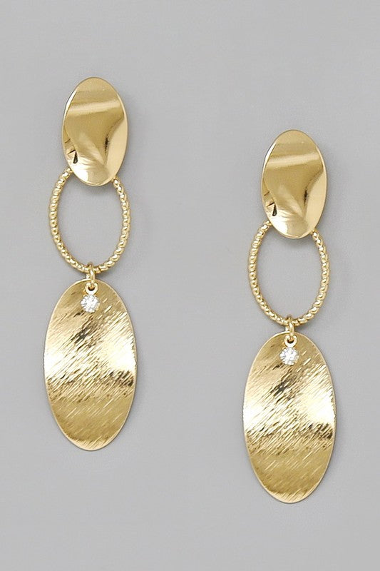 Oval Layered Earrings